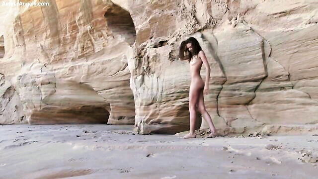 erotic, solo girls, teens - petite brunette dildo play