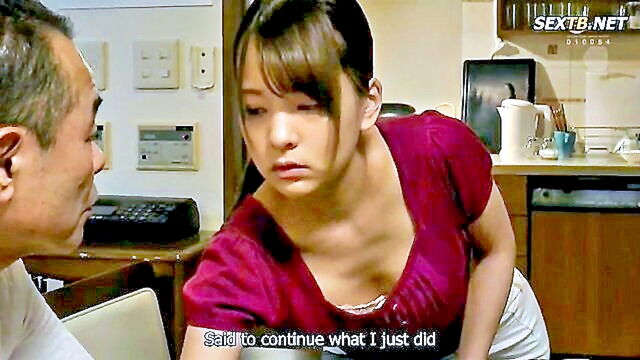 Abe Mikako - abe mikako gets teased by her hot father in law in this steamy video