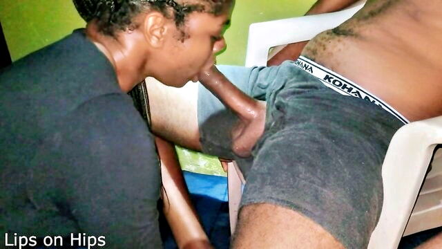 lips on hips - eboblack deepthroat blowjob