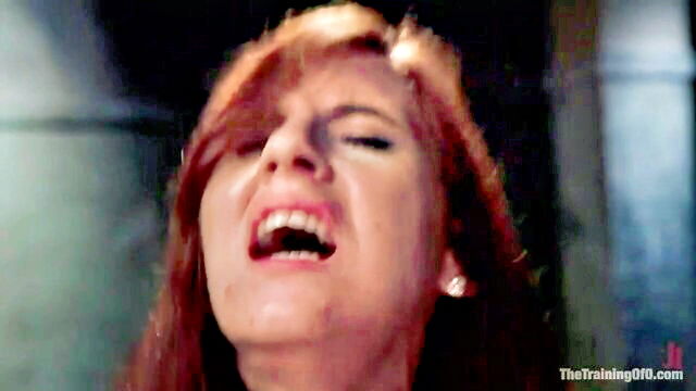 anal, blowjob, bondage sex - redhead slave training xxx
