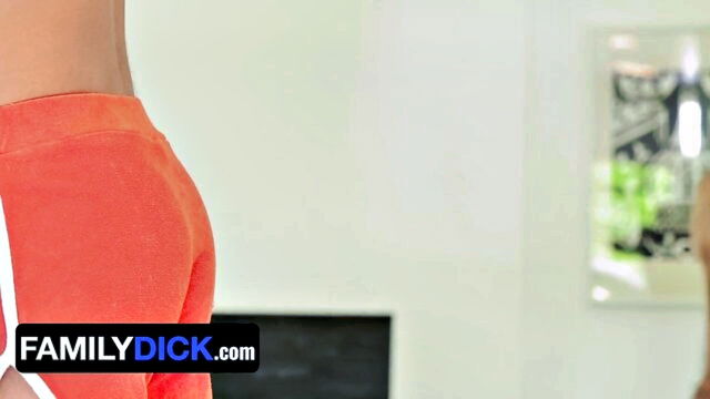 short shorts, sensual, familydick - step dad and step son bonding