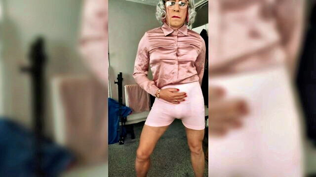 high heels, british, amateur - steaming hot grandma petticoat bulge
