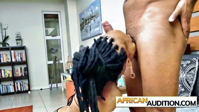 fake casting, casting, cowgirl - african girl allie rae