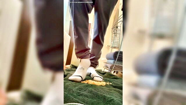 crackers, food, feet - gay foot crushing cracker