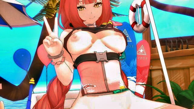 sharp teeth, aloy (horizon zero dawn), kneeling oral position - ukinami yuzuha giddora