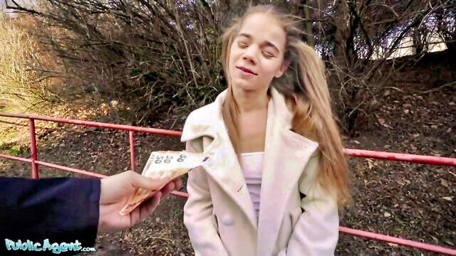 sabrina spice - cute teen spain forest blowjob