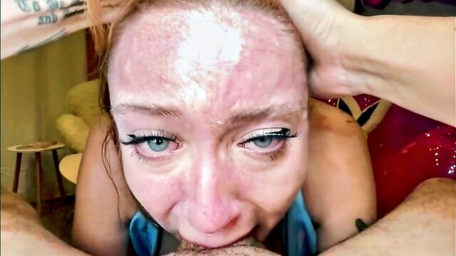blowjob, hardcore, pov porn - bimbo deepthroat clip