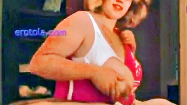 busty, homemade, hand job - milk vs juice for busty amateur with huge tits