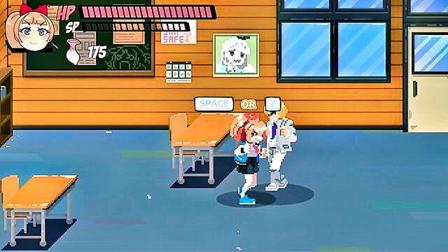 anime, blowjob, cum in mouth - hd hentai lewd city girls engage in deepthroat and oral sex in pixel game
