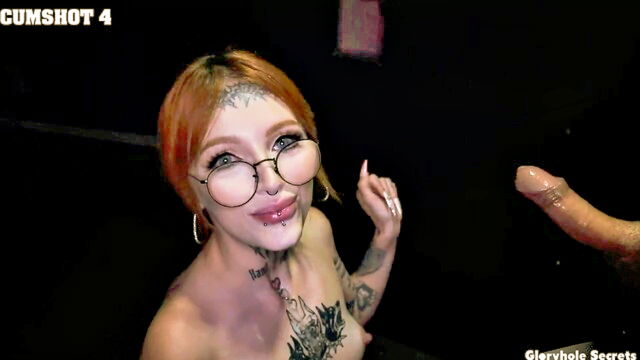 cumshot, cum in mouth, gloryhole - gloryhole action with riley moon