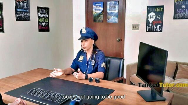 milf, police, mom - breasty cop bangs student
