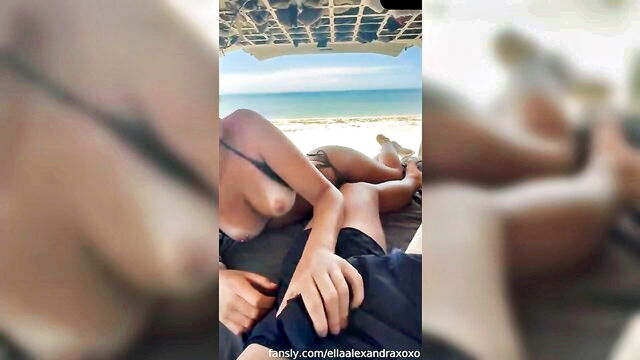 sextape, riding, doggystyle - beach sex with ella alexandra