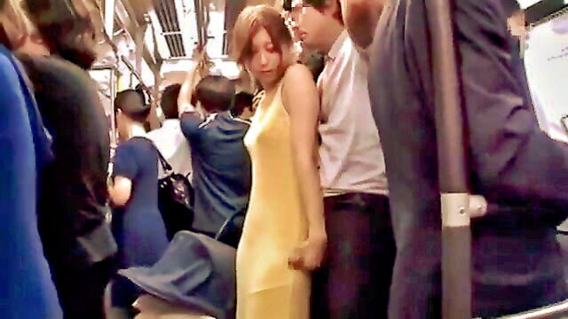 great ass, japanese, eat ass - public transport japanese ass tease