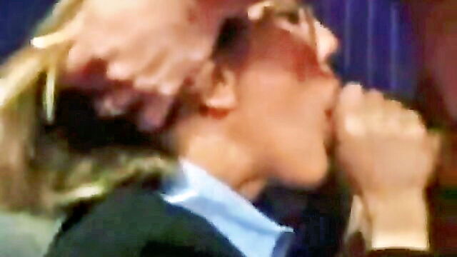 handjob, cumshot, amateur - billingual blow job with glasses