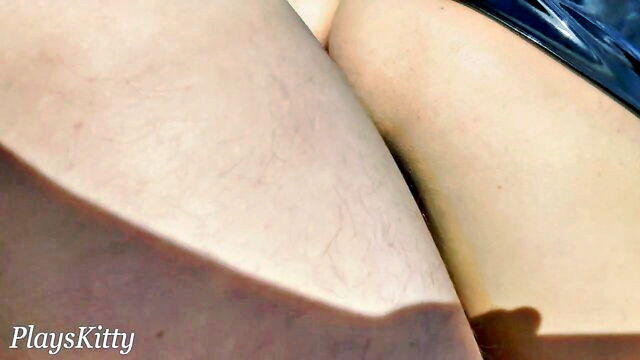 babe, cumshot, blowjob - stepsister leather skirt camping hd