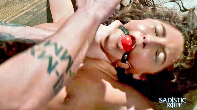 caning, brunette, bondage - gagged brunette punishmentassoc