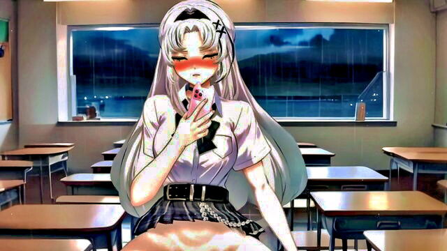 alvitr (honkai impact), hands tied, horror - vtuber school girl fuck