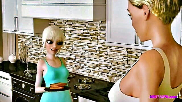older woman teaches young girl about love and pleasure in a futanari animation : auer_boyd