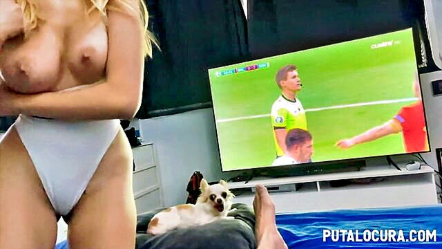 Paola Hard - paola hard gives a blowjob to torbe during a soccer match PutaLocura
