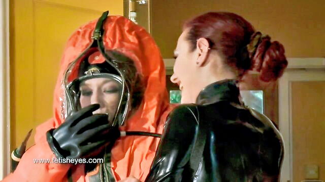 breathplay, face mask, full face - breathplay sex in suit
