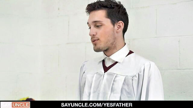 priest, catholic boys, altar boys - love trans sex cumshot