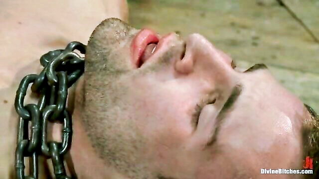 domination, caning, cock torture - sexy blake pegging isis love