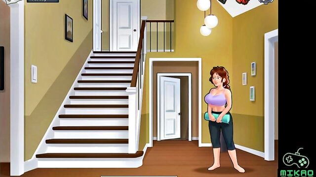 redhead, cartoon, big tits - summertime saga porn game