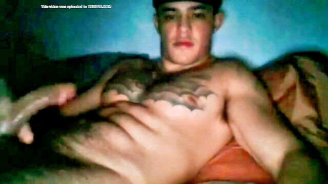tattooed guy, good looking, late night - late night cam show