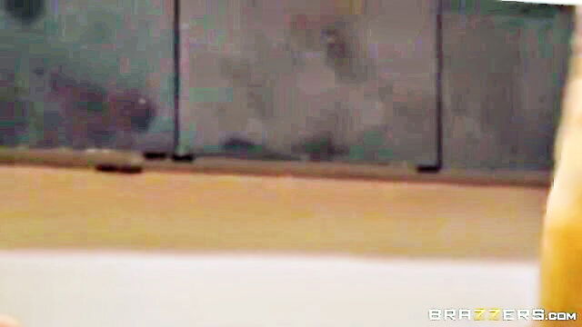 big tits on the table