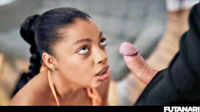 domination, creampie, transsexuals - black tranny blowjob