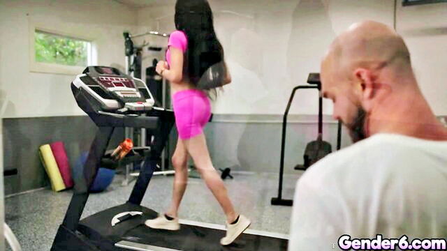 big tits, anal, deepthroat - gym rimming with ariel demure