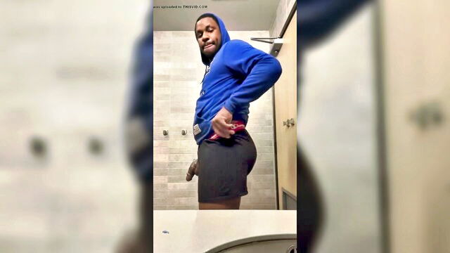 dick, flaccid, ass - public bathroom flirting