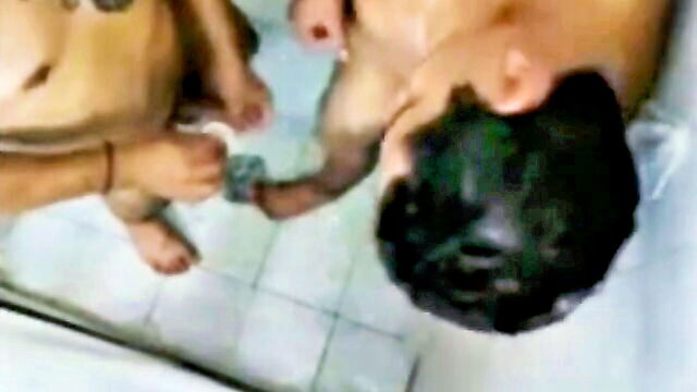 latin, amateur, old young - young guy public shower