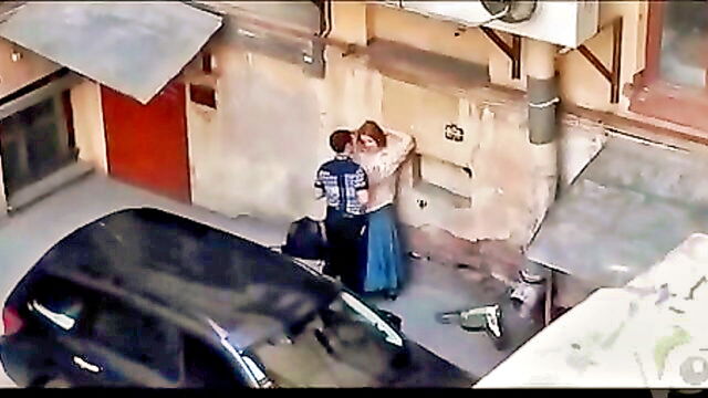 caught, couple, sex - couple caught having sex in yard