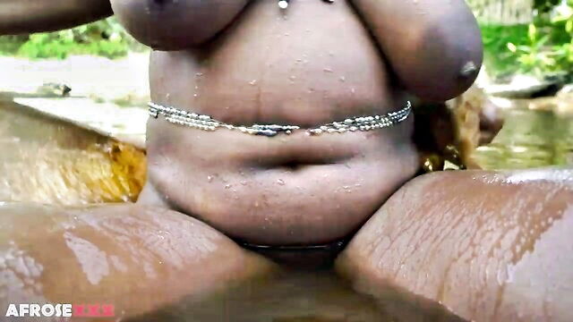 big tits, porn vi, porn video - exotic aunty river wash
