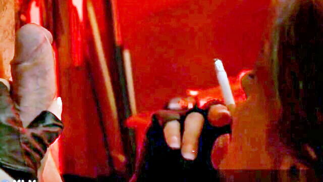 leather, femdom, mature - bald guys huge dick hand job