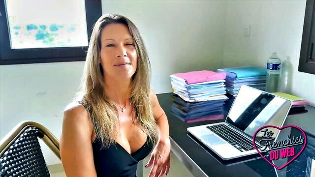 blonde, ass, milf - milena big cock lesbian