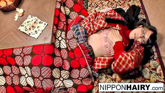 japanese teen masturbates after being aroused by a steamy novel : Nippon Hairy
