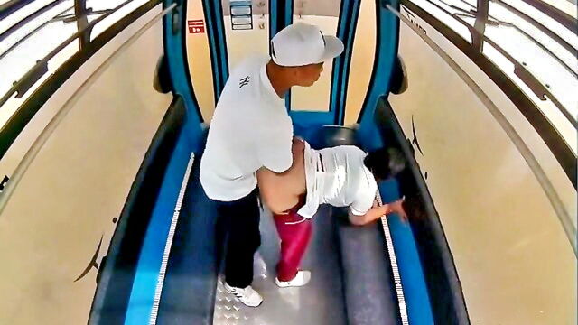 car sex, sex video, xxx - couple sex on cable car