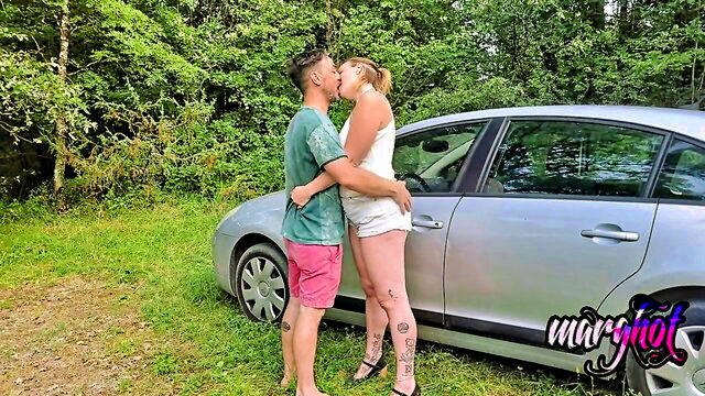 anal, bbw, amateur - slut mom pussy fuck in public