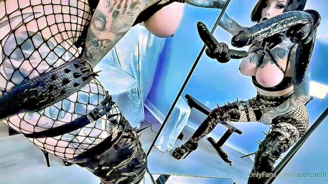big ass, anal, big tits - latex cosplay masturbation