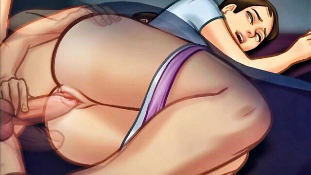 anime hentai, bedroom sex, summertime saga - summertime saga jennys bedroom sex