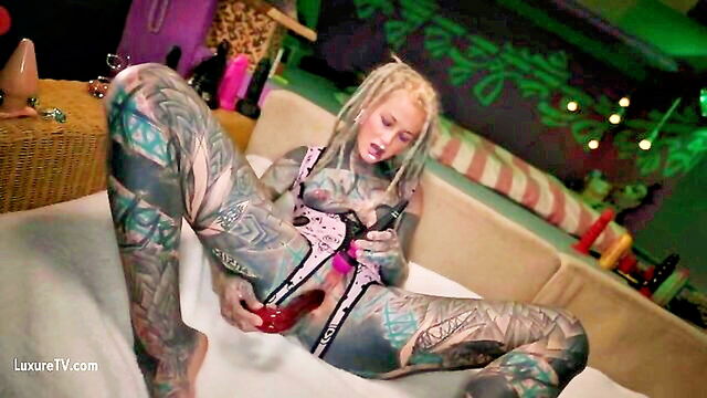 bondage, anuskatzz, huge insertions - tattooed teen anal