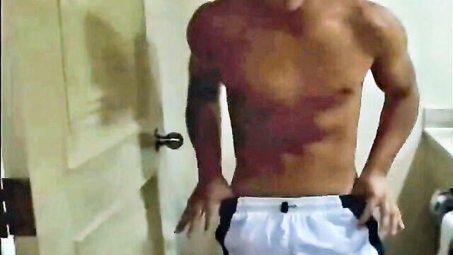 showing off, str8 guy, big dick - hot college guy action