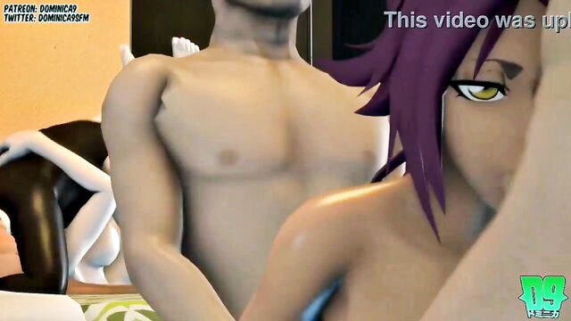hentai, rangiku, bleach - anime horse girls get fucked