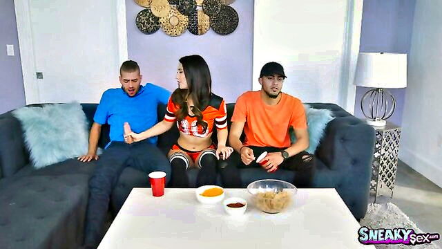 stroking, teen, cheating - eva lovia stroking dick