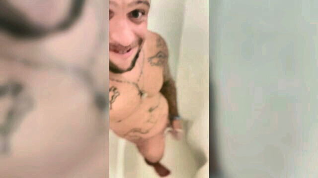 big cock, cumshot, ebony - luka french shower