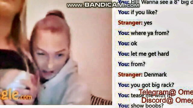 teens, teen, omegle - blonde omegle lesbian sex
