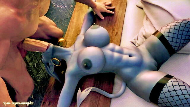 kiba inuzuka (naruto), moze (borderlands), monica elshett (final fantasy) - deepthroat cock sucking pornofilm