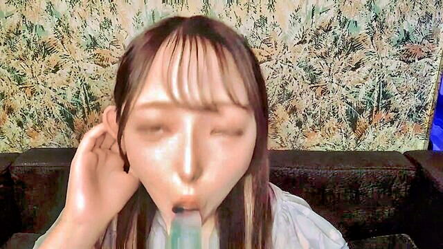 Akari Mitani - japanese beauty gives a sloppy blowjob and handjob